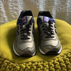 New Balance 574 metallic bronze and indigo NWOB